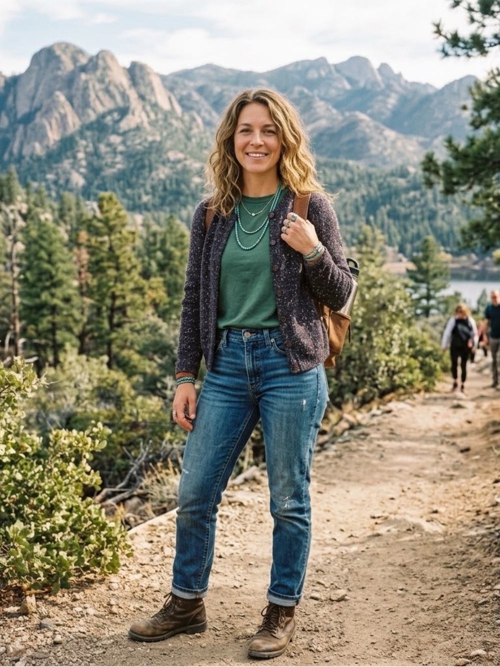 Christopher & Banks Heathered Plum Button-Front Cardigan